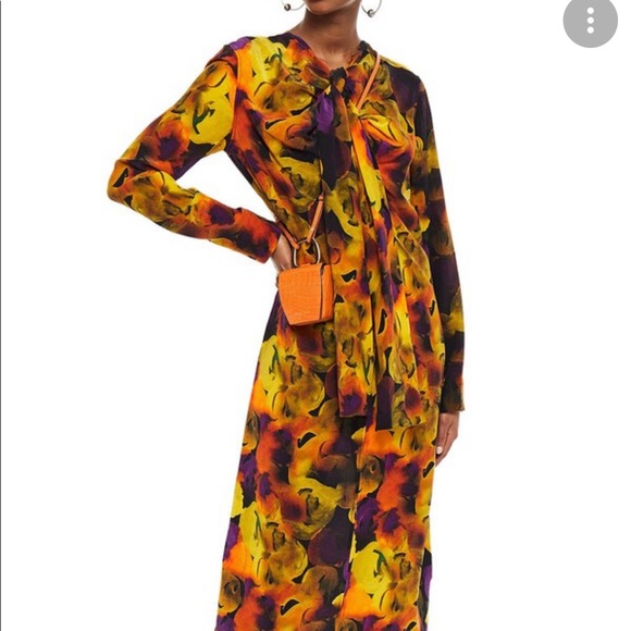 Ganni Floral Pattern Midi Dress - Picture 5 of 16